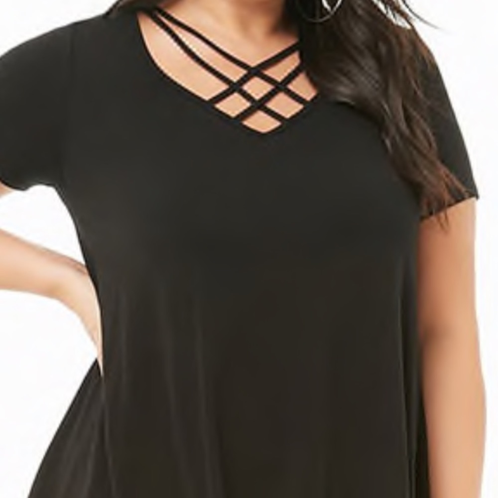 Forever 21 Plus Crisscross Top